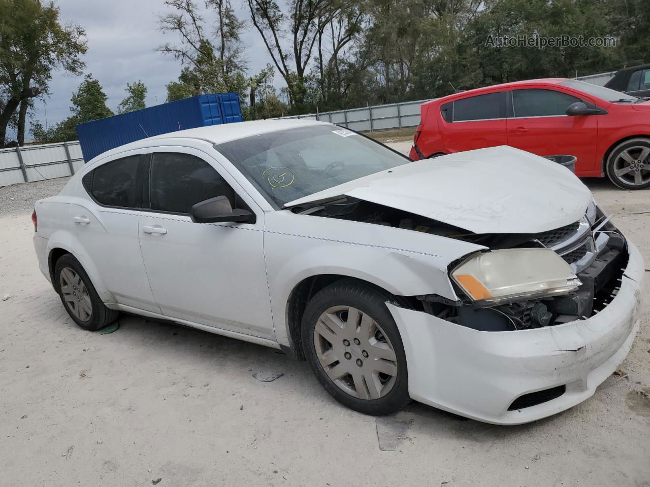 2014 Dodge Avenger Se White vin: 1C3CDZAB9EN148412