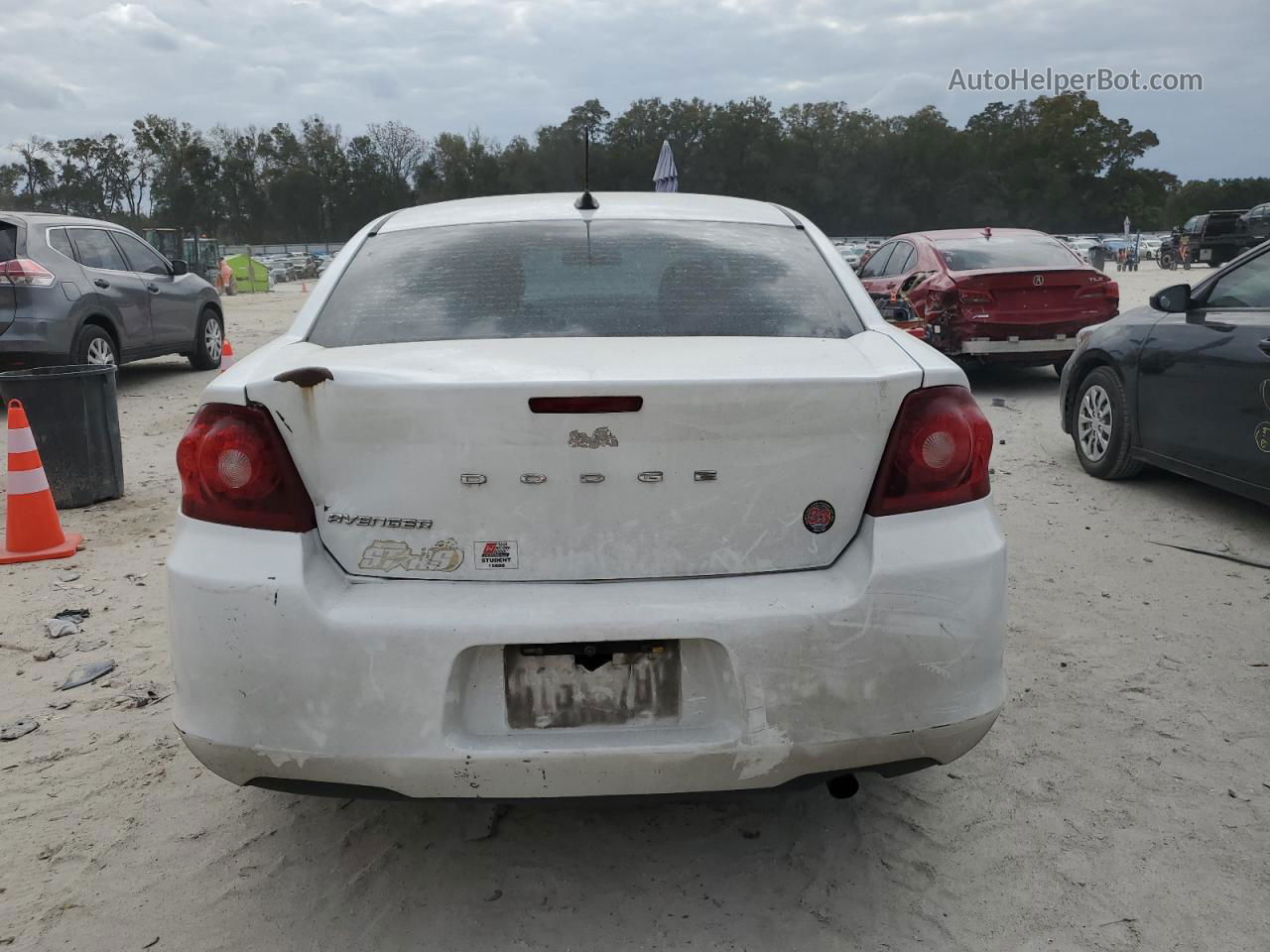 2014 Dodge Avenger Se White vin: 1C3CDZAB9EN148412