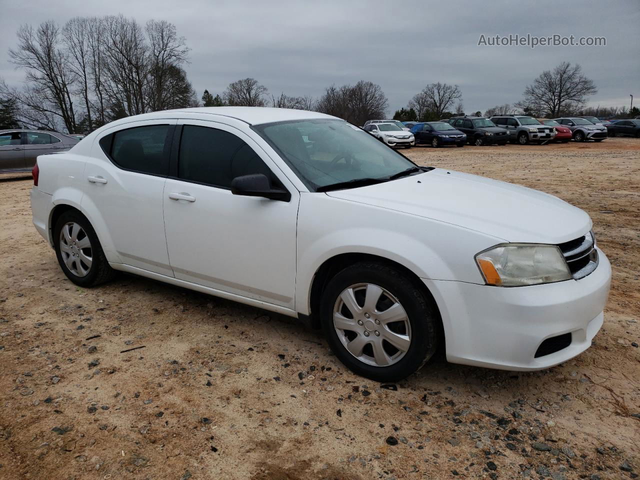 2014 Dodge Avenger Se White vin: 1C3CDZAB9EN151035