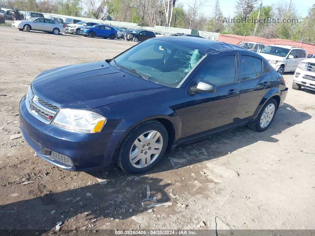 2014 Dodge Avenger Se Blue vin: 1C3CDZAB9EN189834