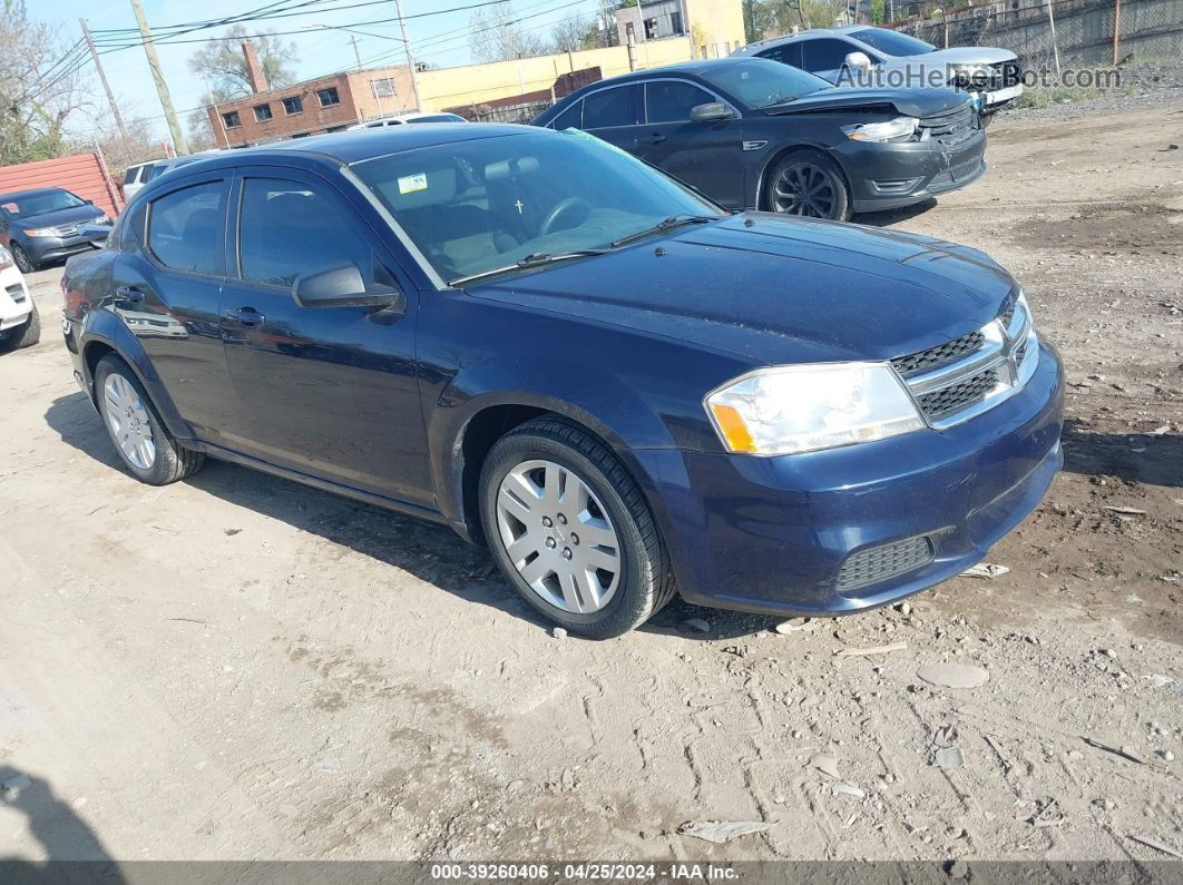 2014 Dodge Avenger Se Blue vin: 1C3CDZAB9EN189834