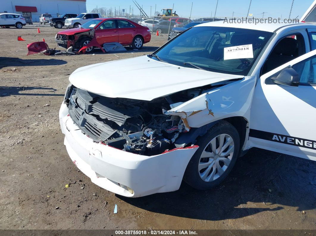 2014 Dodge Avenger Se White vin: 1C3CDZAB9EN214764