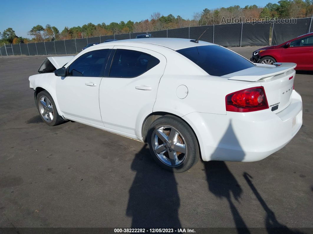 2014 Dodge Avenger Se White vin: 1C3CDZAB9EN219799