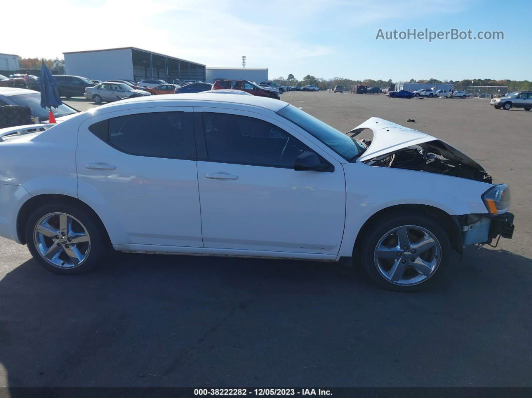 2014 Dodge Avenger Se White vin: 1C3CDZAB9EN219799