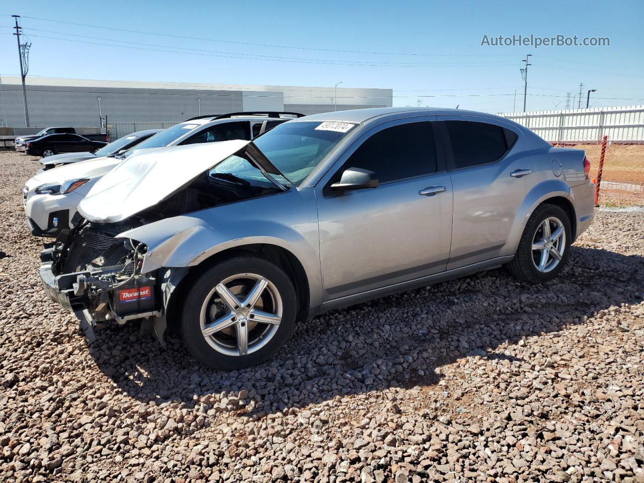 2014 Dodge Avenger Se Silver vin: 1C3CDZAB9EN228700