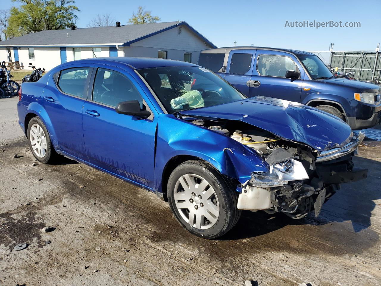 2014 Dodge Avenger Se Blue vin: 1C3CDZABXEN104015