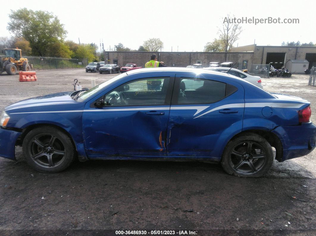 2014 Dodge Avenger Se Blue vin: 1C3CDZABXEN117122