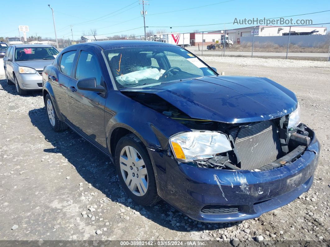 2014 Dodge Avenger Se Синий vin: 1C3CDZABXEN130212