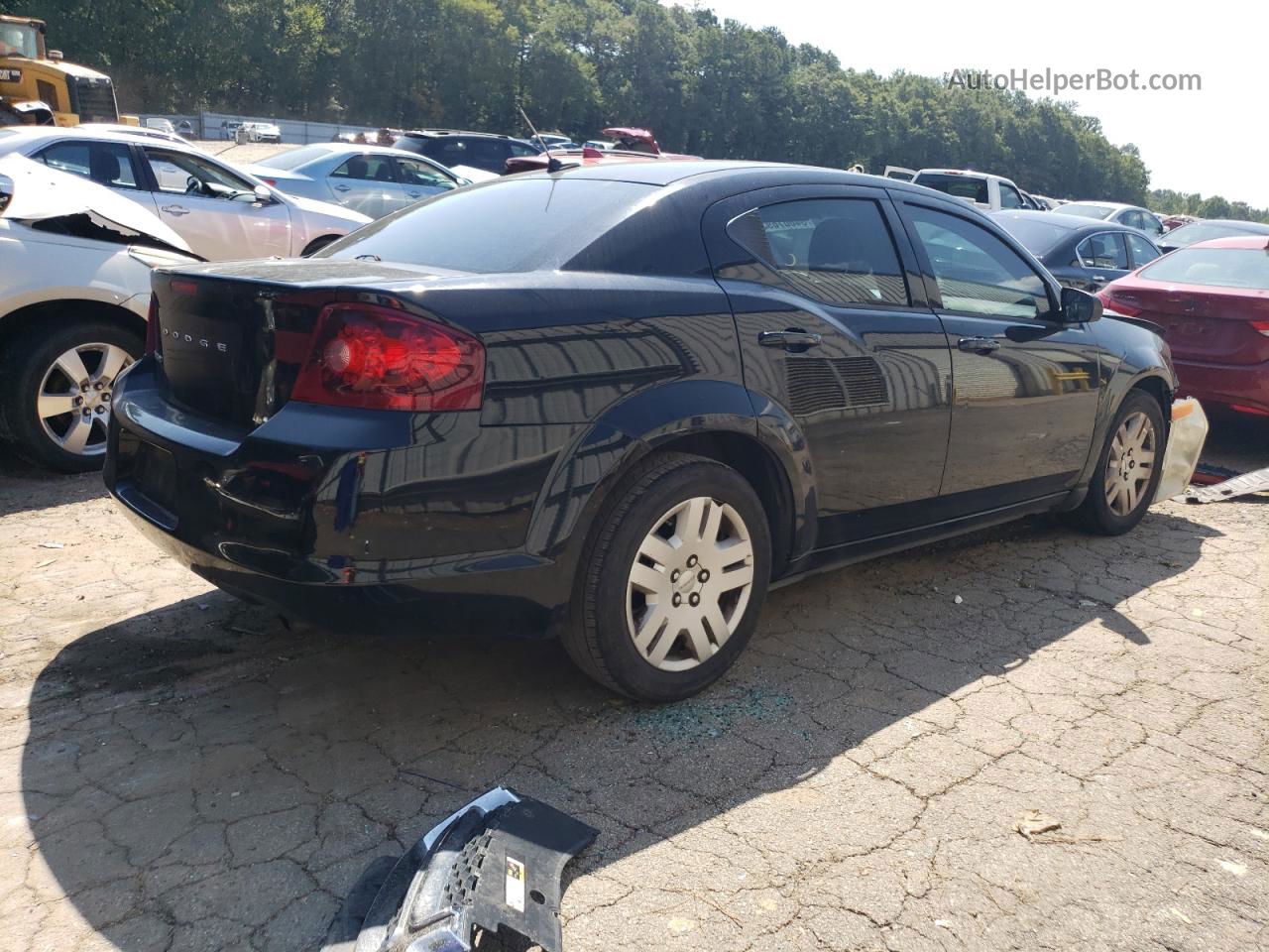 2014 Dodge Avenger Se Black vin: 1C3CDZABXEN133238