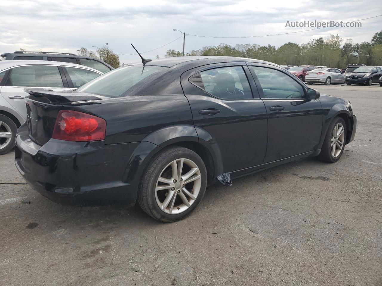 2014 Dodge Avenger Se Black vin: 1C3CDZABXEN140335