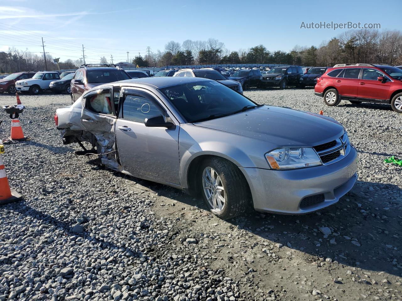 2014 Dodge Avenger Se Silver vin: 1C3CDZABXEN169642