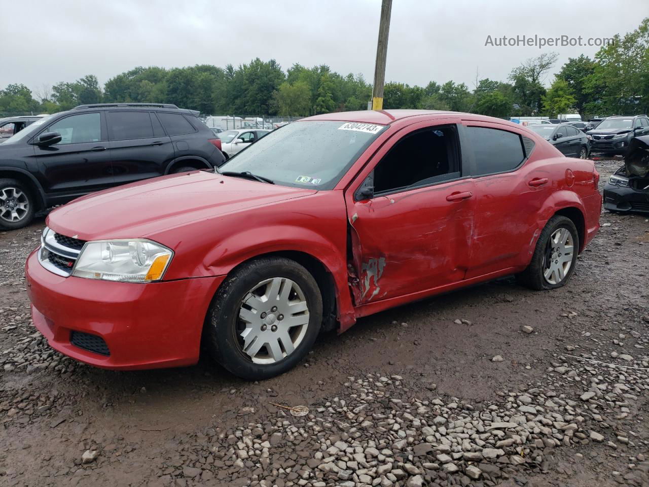 2014 Dodge Avenger Se Red vin: 1C3CDZABXEN189065