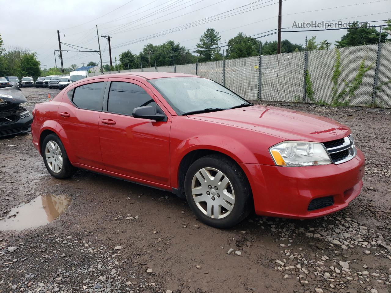 2014 Dodge Avenger Se Red vin: 1C3CDZABXEN189065