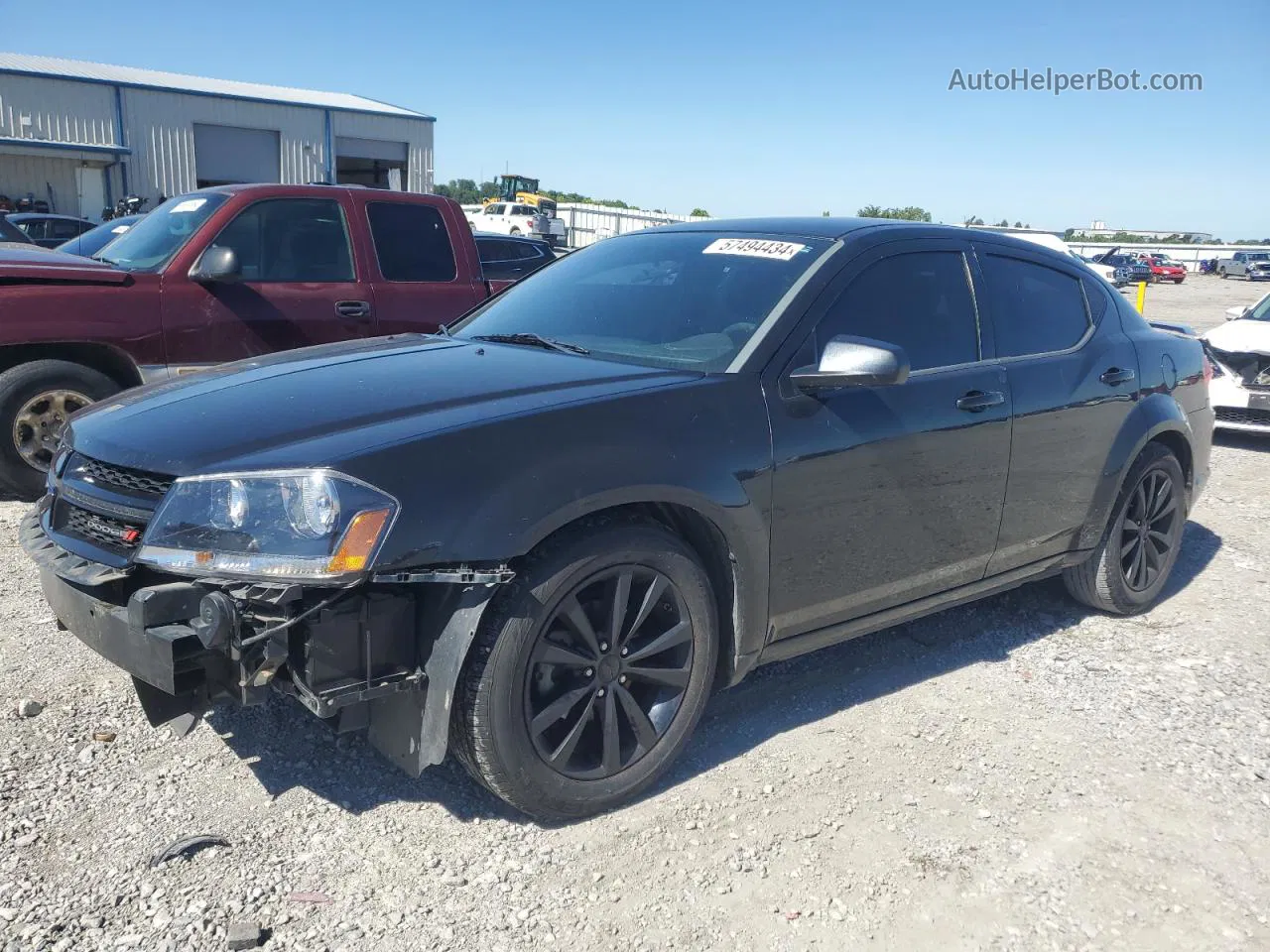 2014 Dodge Avenger Se Black vin: 1C3CDZABXEN190300