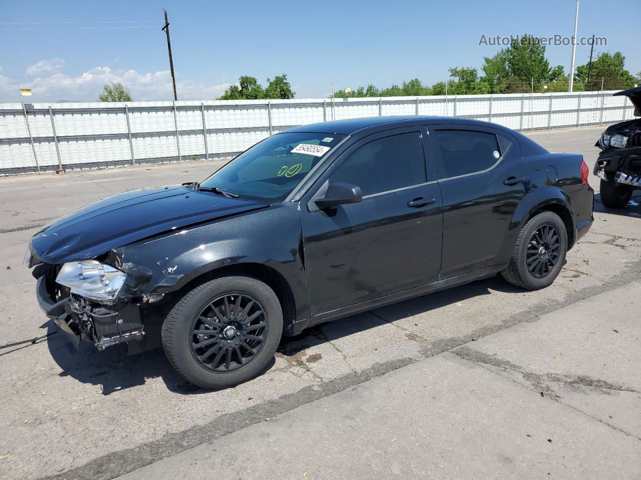 2014 Dodge Avenger Se Black vin: 1C3CDZABXEN203479