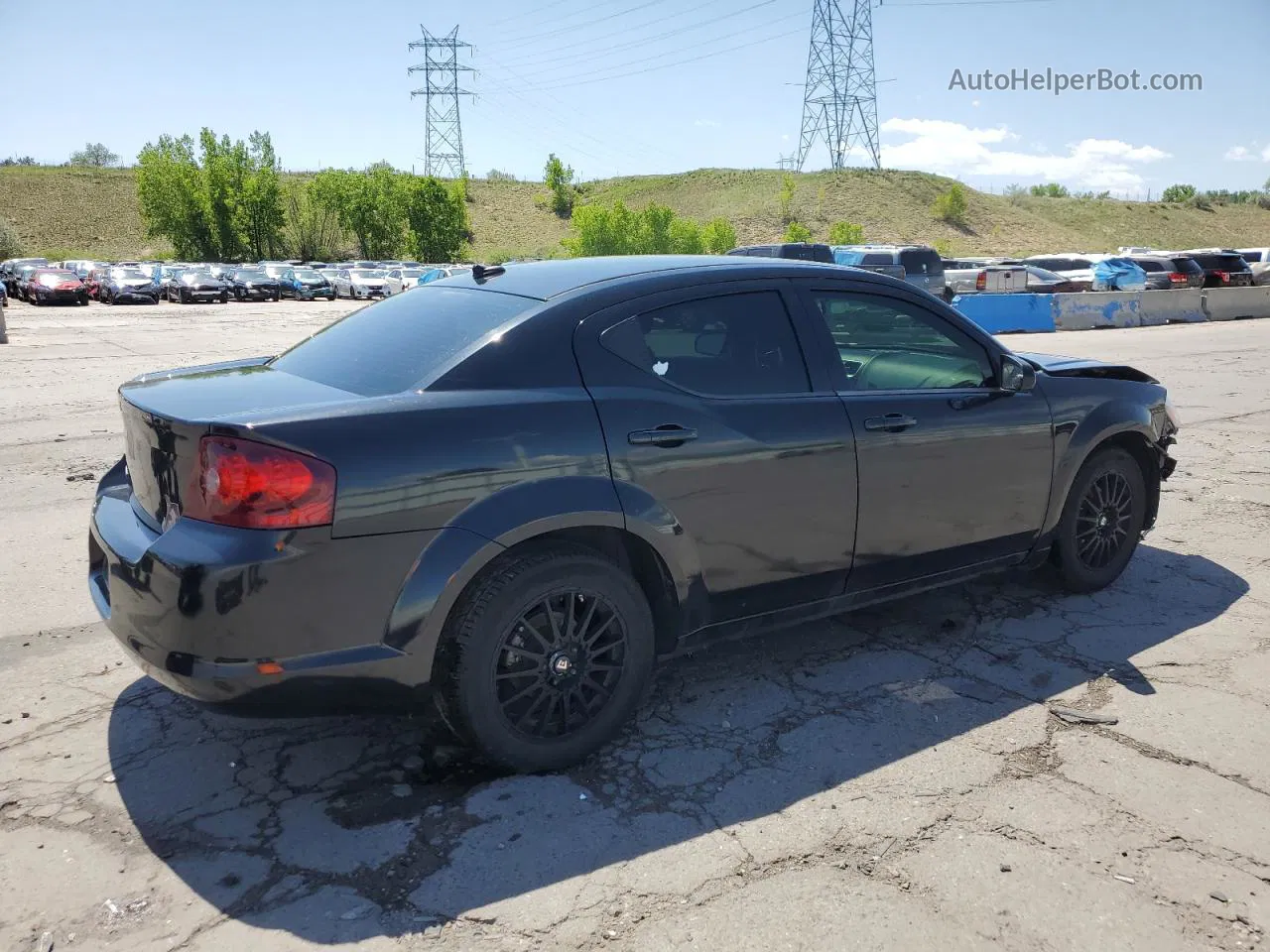 2014 Dodge Avenger Se Black vin: 1C3CDZABXEN203479