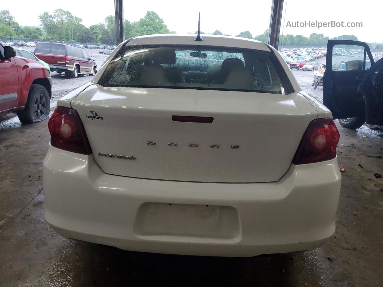 2014 Dodge Avenger Se White vin: 1C3CDZABXEN218662