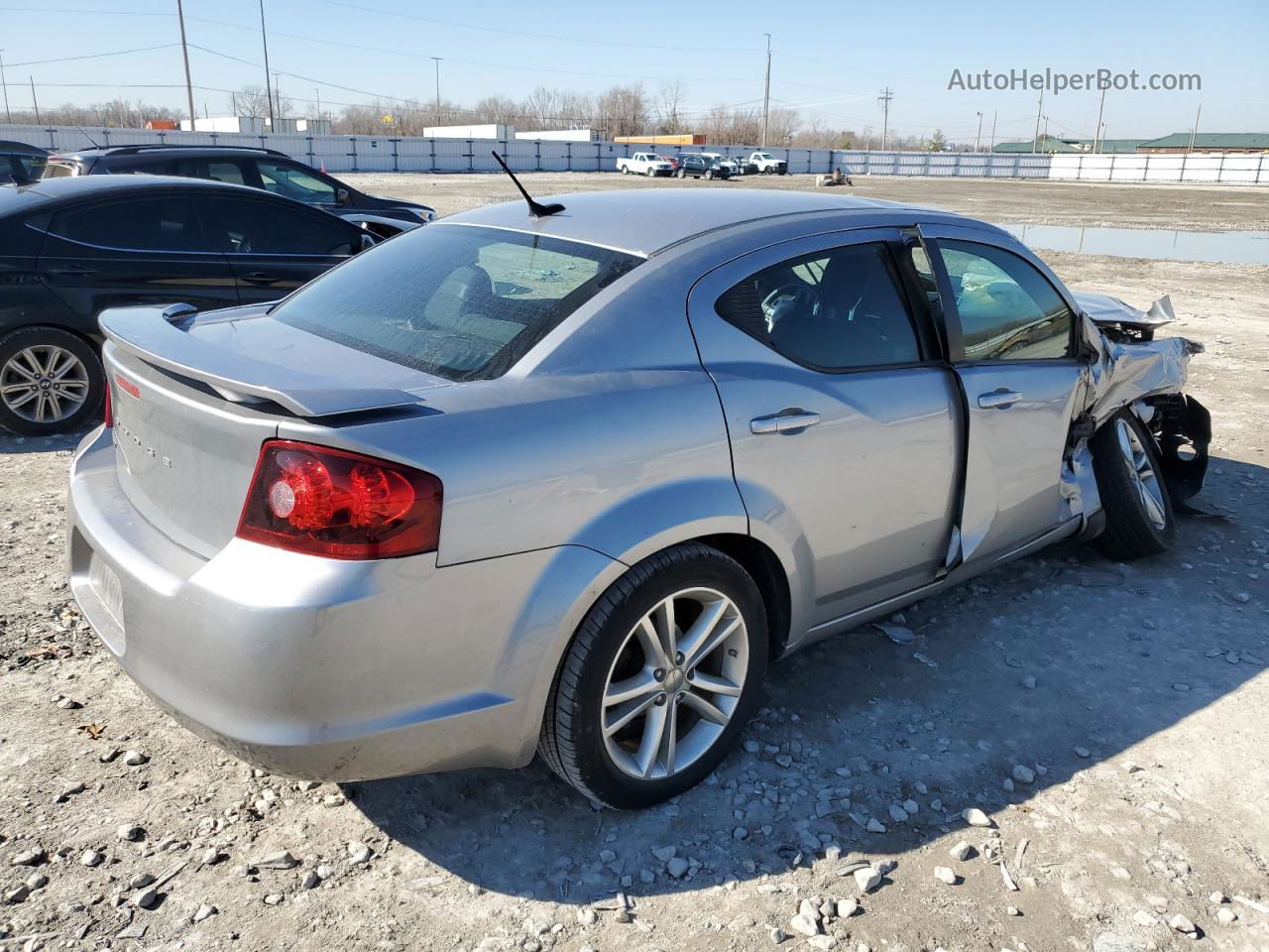 2014 Dodge Avenger Se Silver vin: 1C3CDZABXEN221366