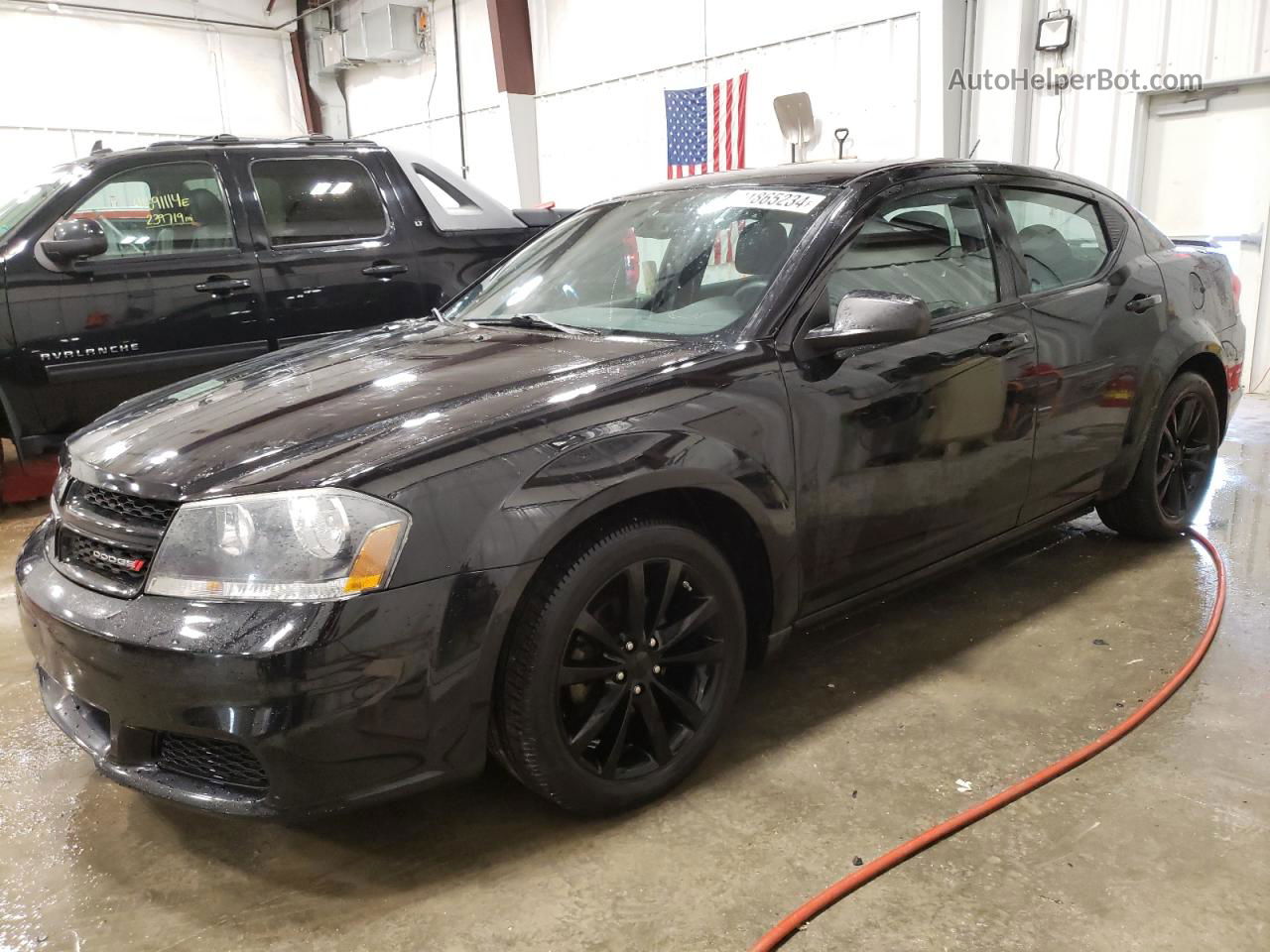 2014 Dodge Avenger Se Black vin: 1C3CDZAG0EN161724