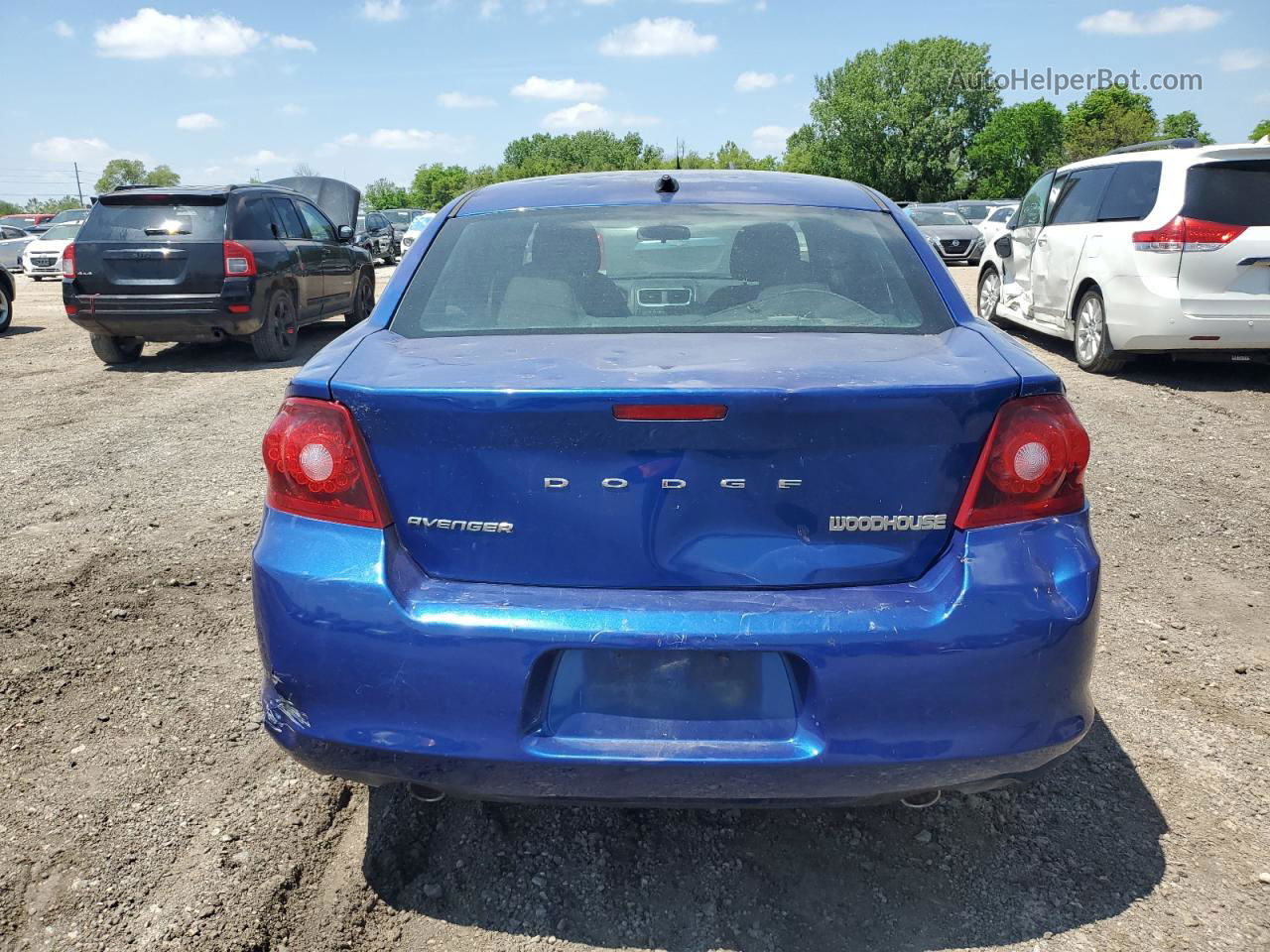 2014 Dodge Avenger Se Blue vin: 1C3CDZAG0EN220481