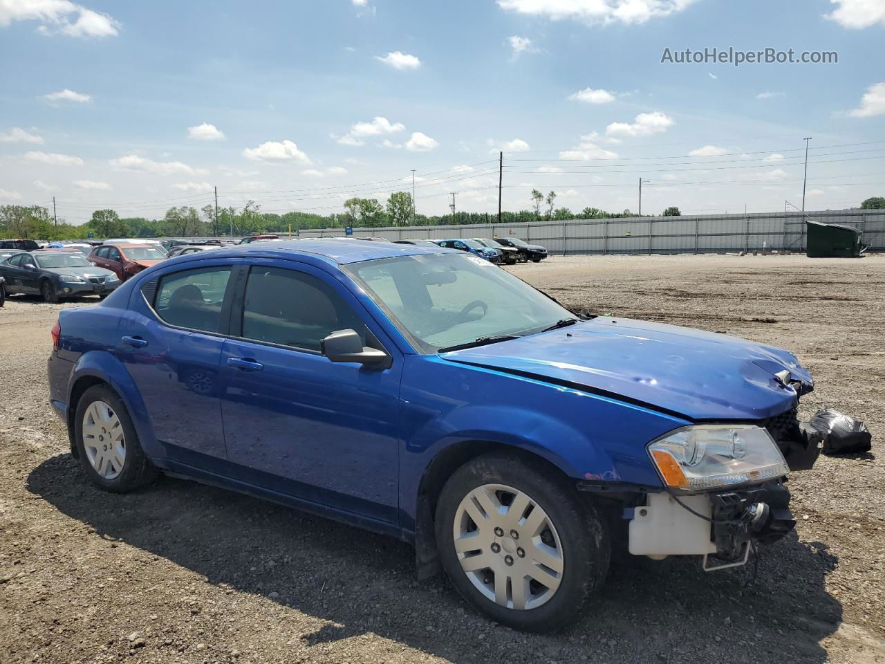 2014 Dodge Avenger Se Blue vin: 1C3CDZAG0EN220481