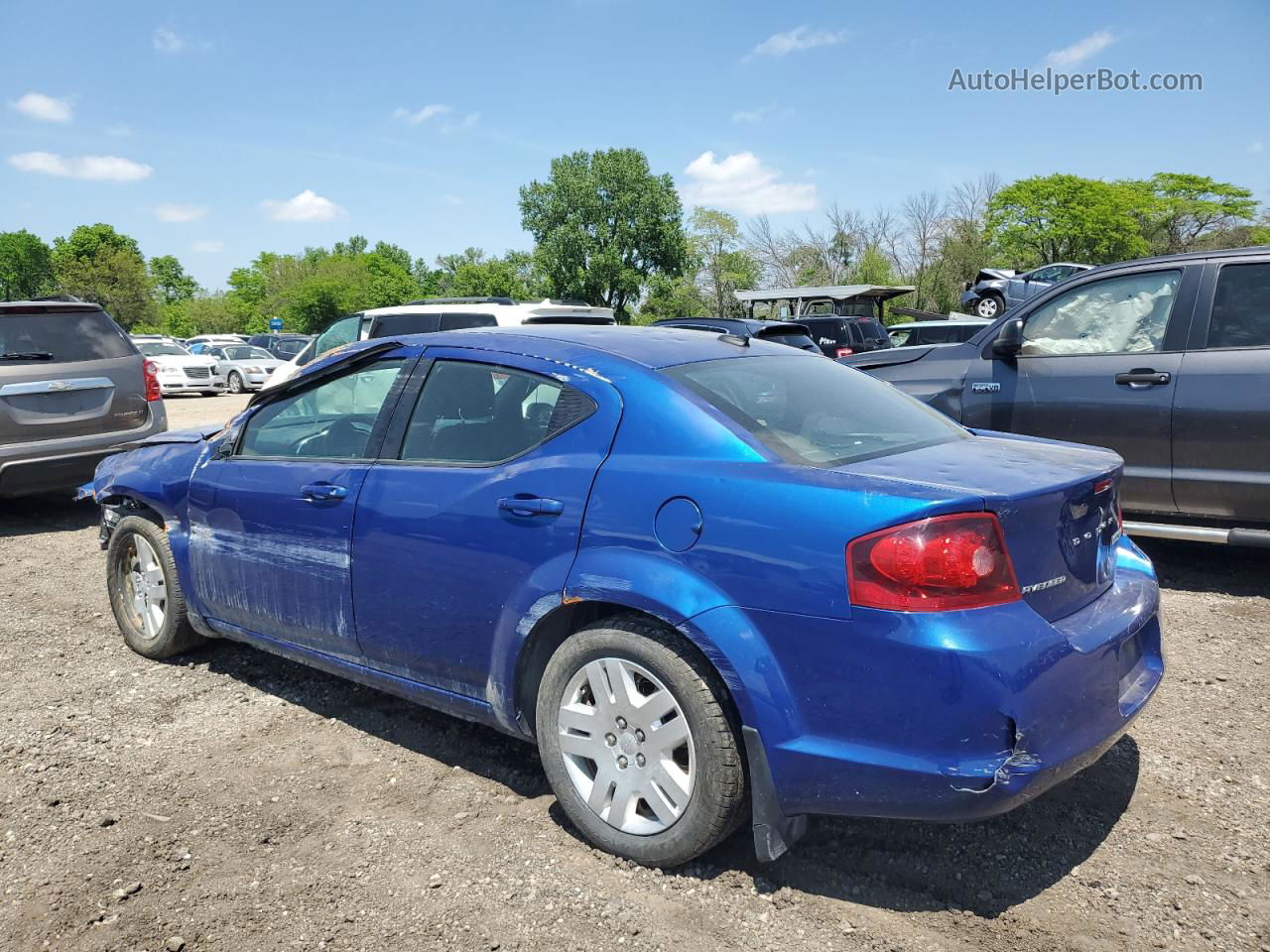 2014 Dodge Avenger Se Blue vin: 1C3CDZAG0EN220481