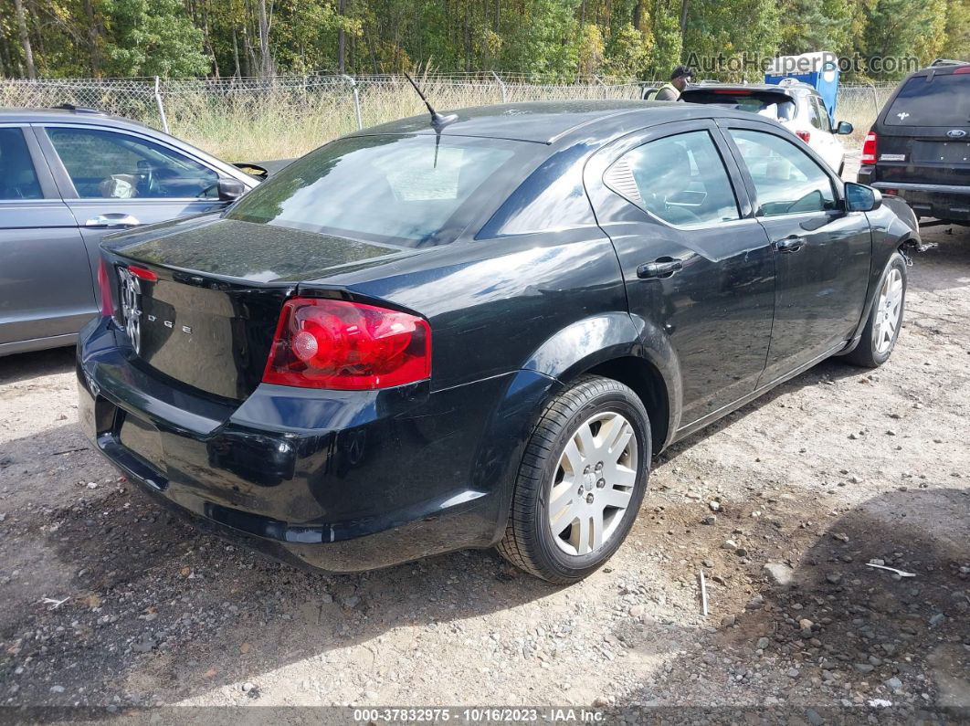 2014 Dodge Avenger Se Black vin: 1C3CDZAG0EN226099