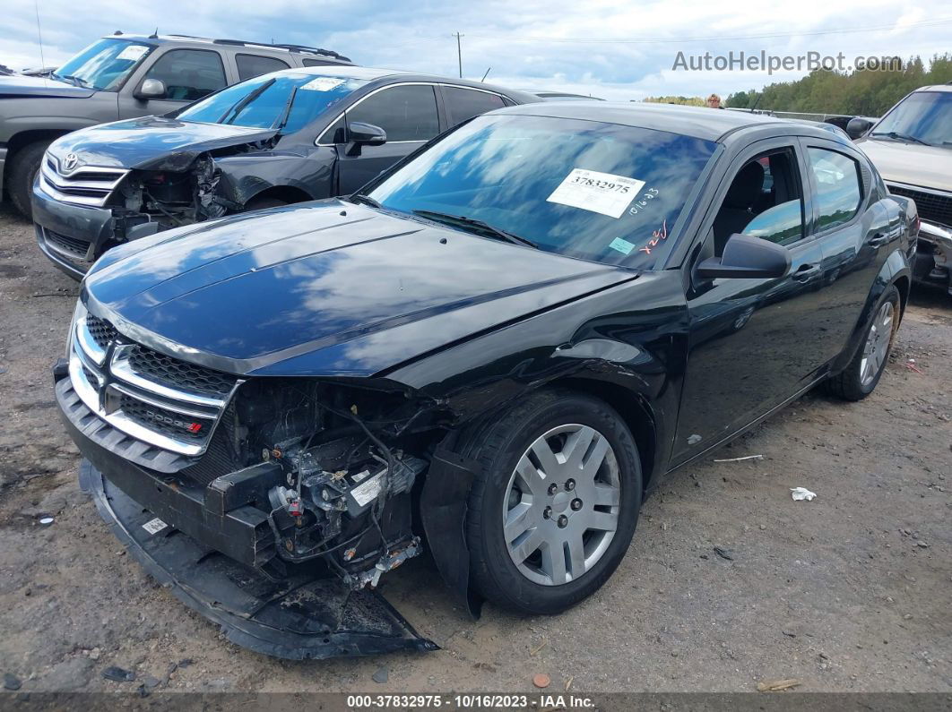 2014 Dodge Avenger Se Black vin: 1C3CDZAG0EN226099