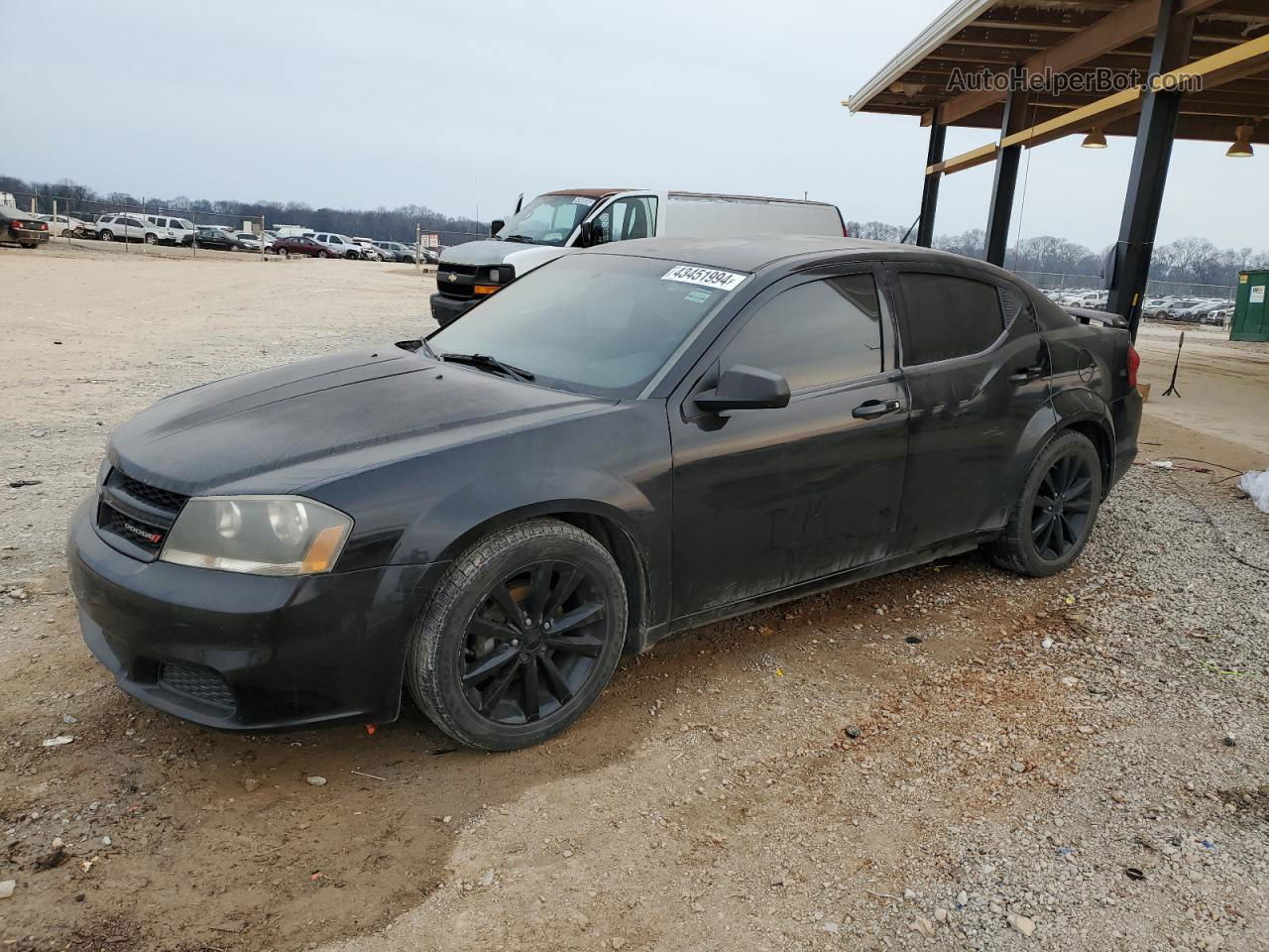 2014 Dodge Avenger Se Black vin: 1C3CDZAG1EN104187