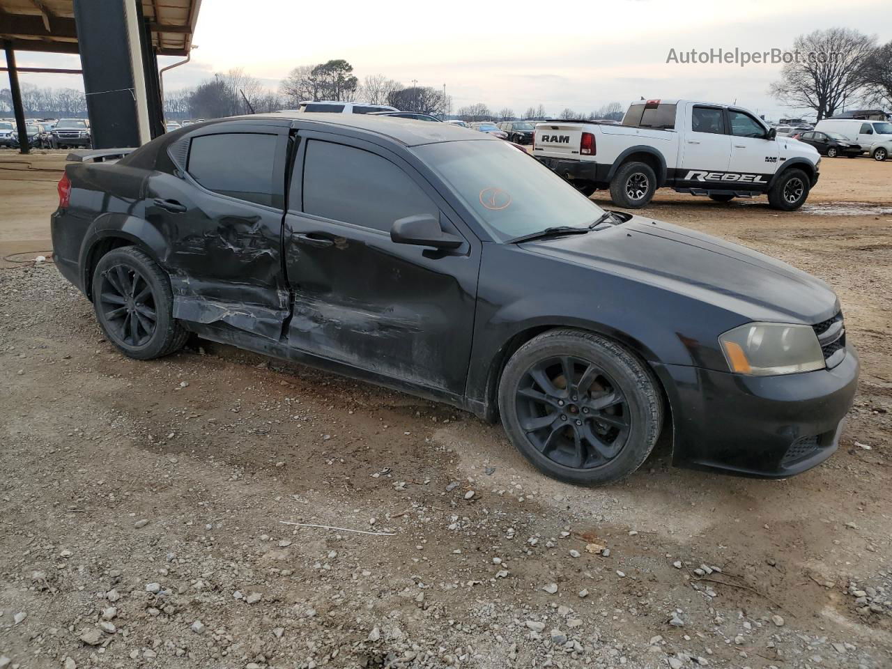 2014 Dodge Avenger Se Black vin: 1C3CDZAG1EN104187