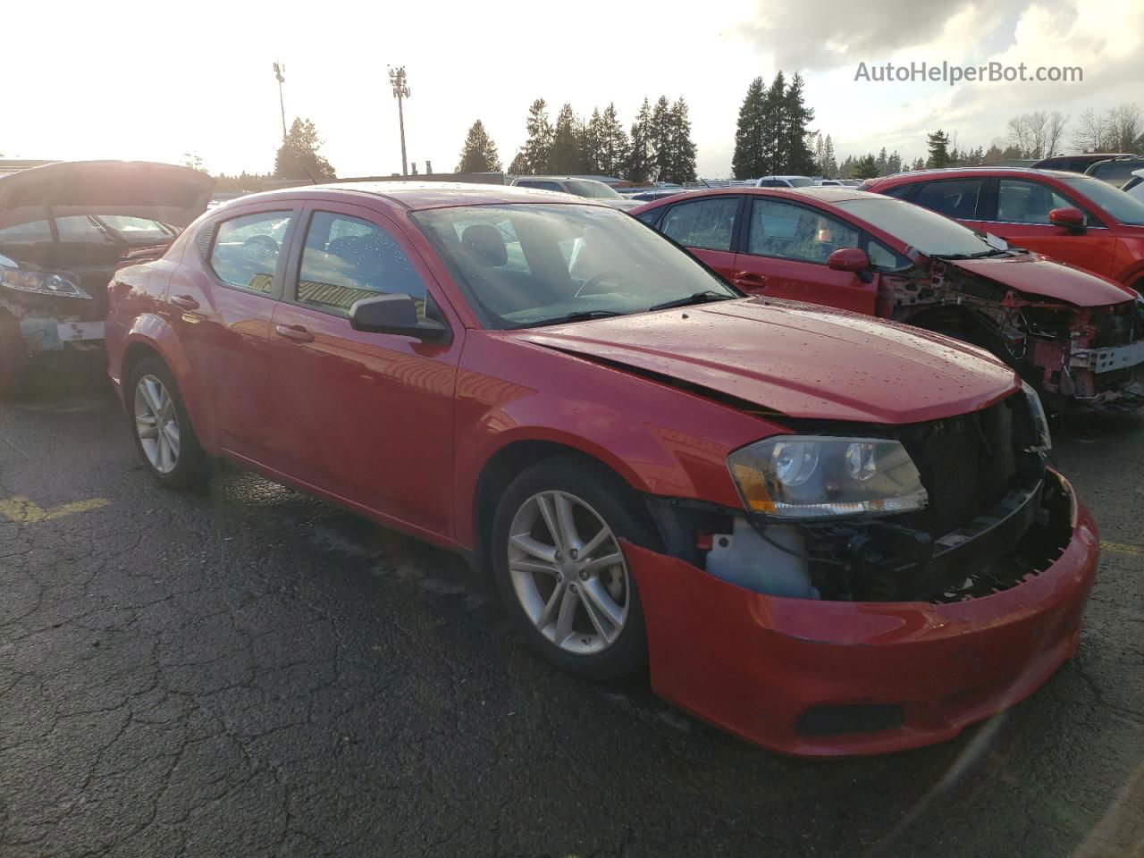 2014 Dodge Avenger Se Red vin: 1C3CDZAG1EN148562