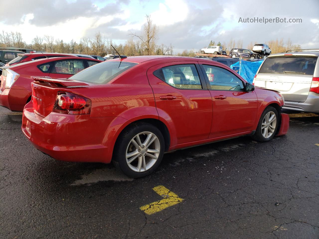 2014 Dodge Avenger Se Red vin: 1C3CDZAG1EN148562