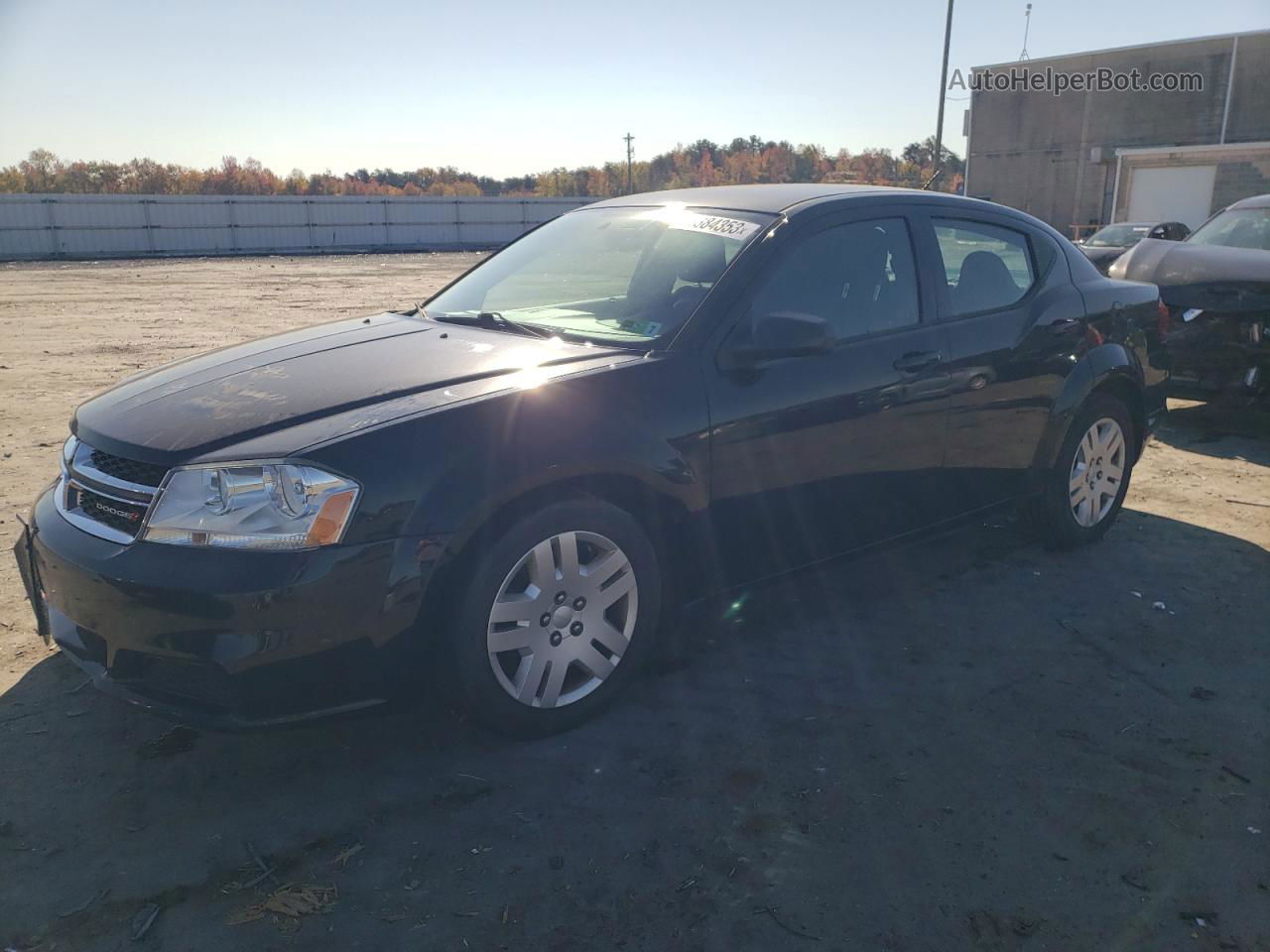 2014 Dodge Avenger Se Black vin: 1C3CDZAG1EN235717