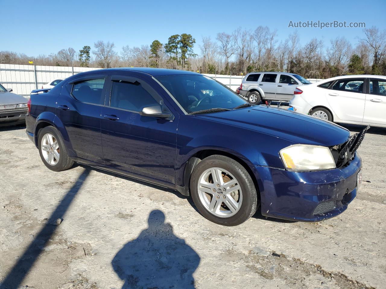 2014 Dodge Avenger Se Синий vin: 1C3CDZAG2EN232678