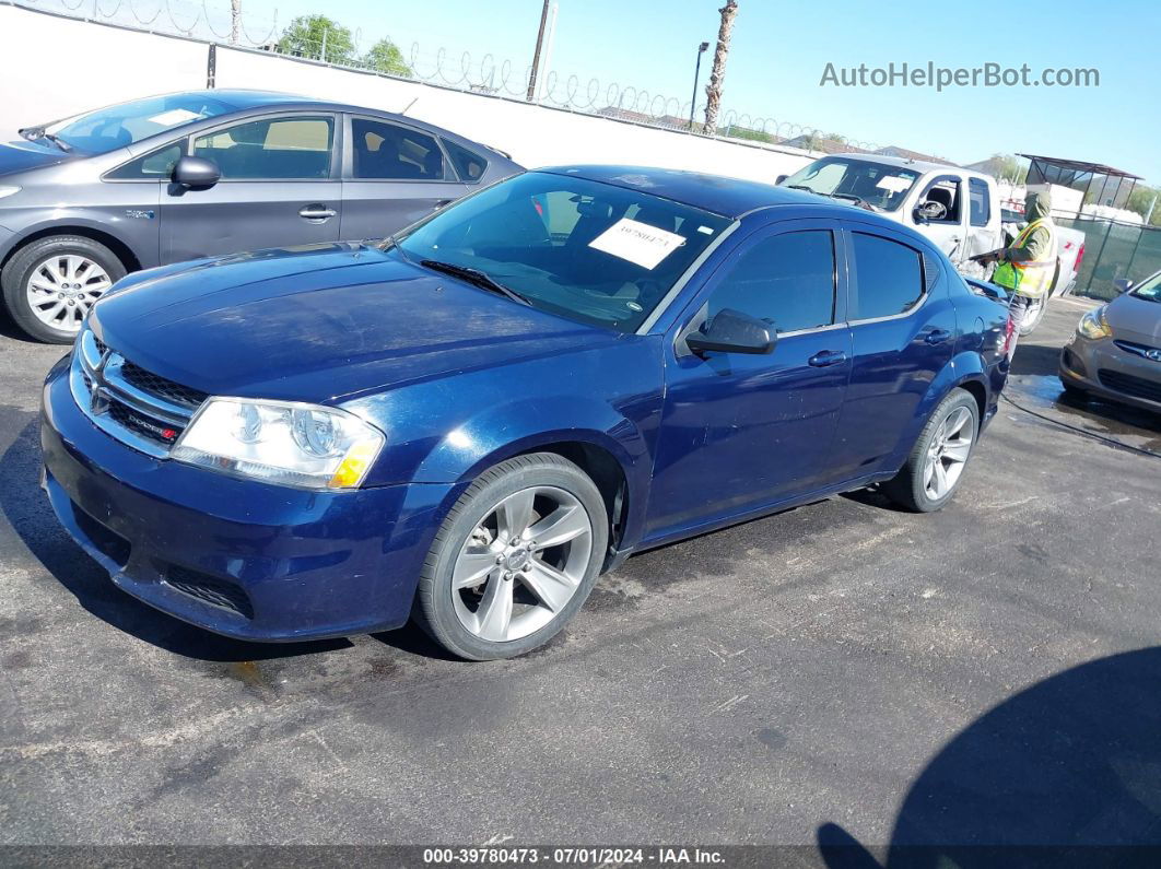 2014 Dodge Avenger Se Blue vin: 1C3CDZAG3EN154671