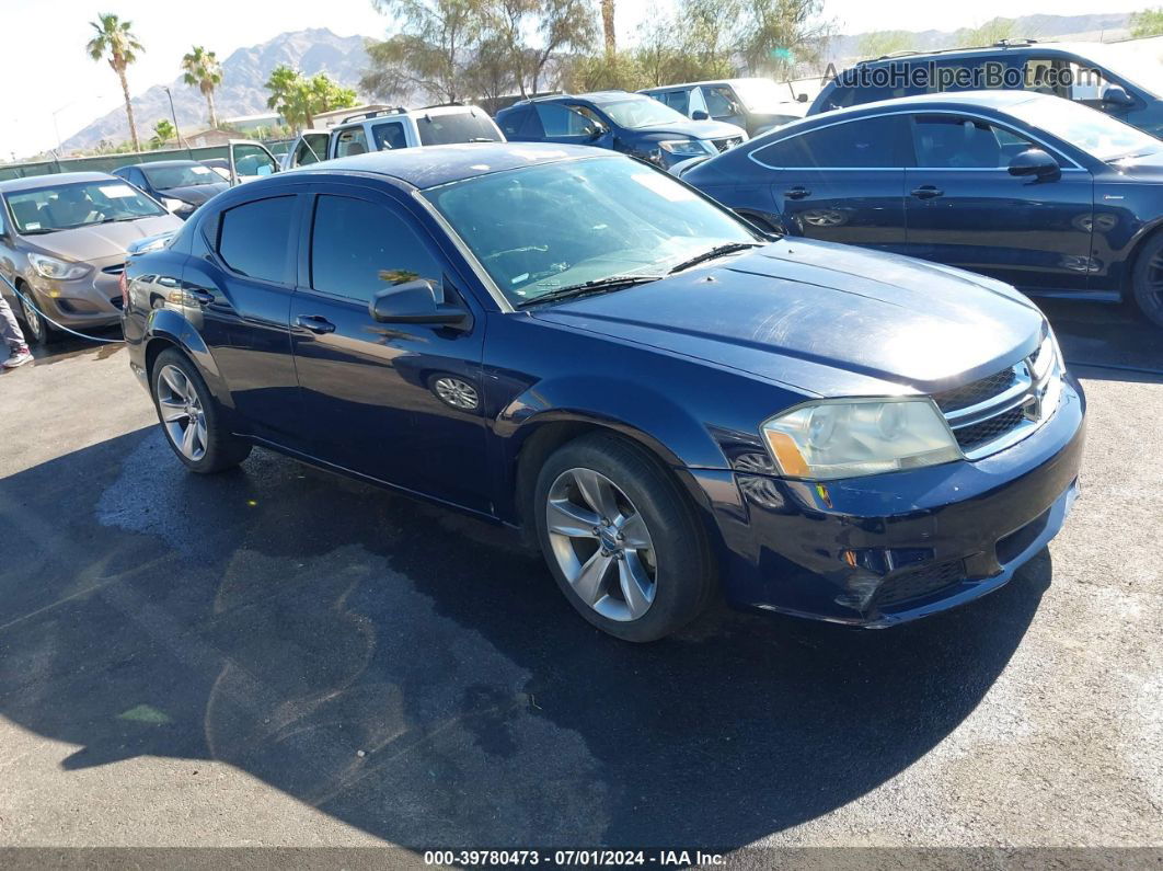 2014 Dodge Avenger Se Blue vin: 1C3CDZAG3EN154671