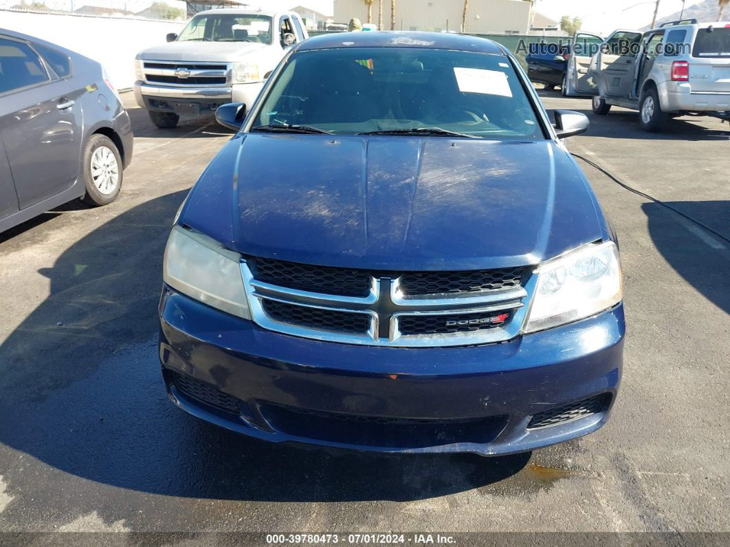 2014 Dodge Avenger Se Blue vin: 1C3CDZAG3EN154671