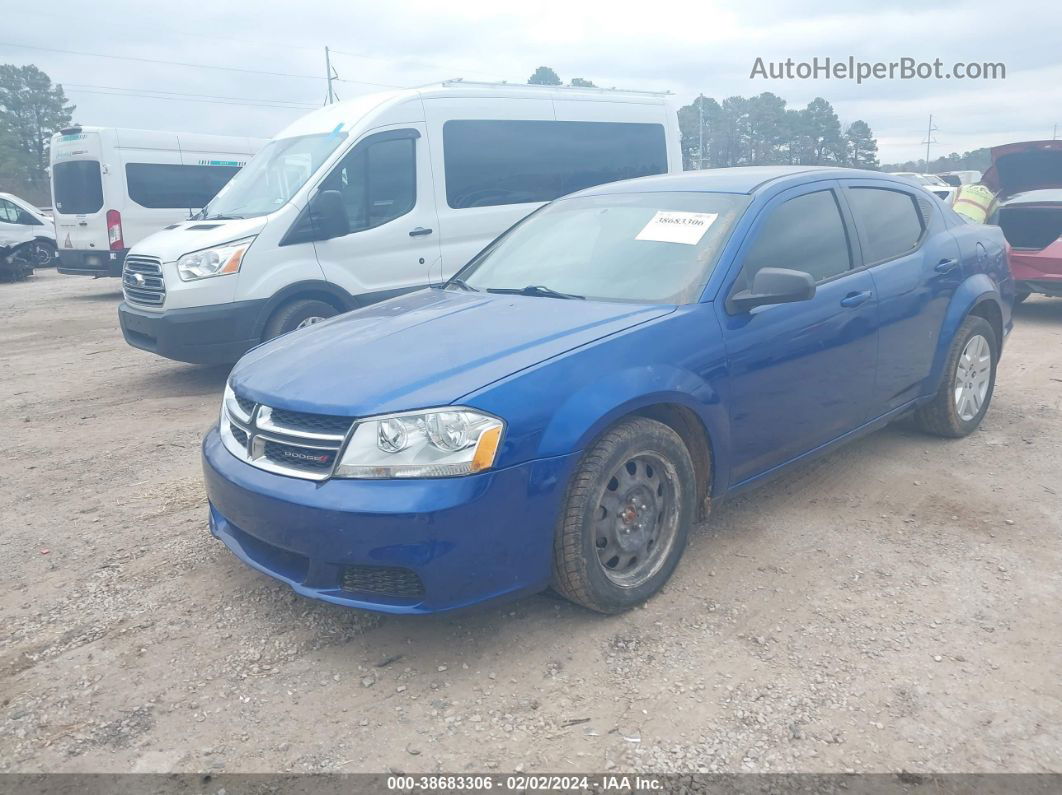 2014 Dodge Avenger Se Blue vin: 1C3CDZAG3EN173642