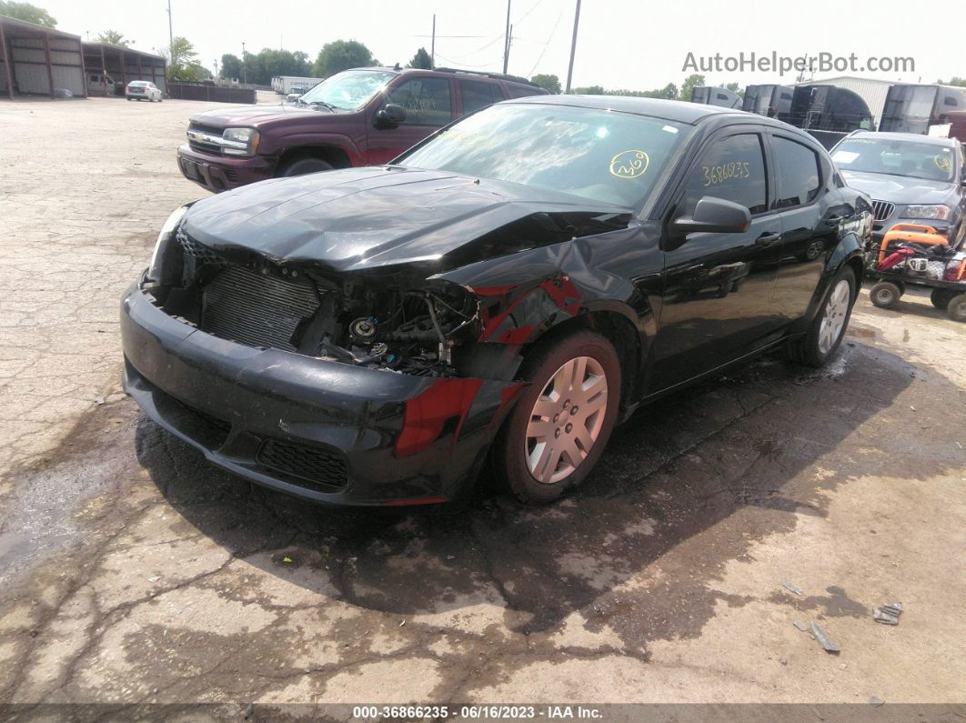 2014 Dodge Avenger Se Black vin: 1C3CDZAG4EN182740