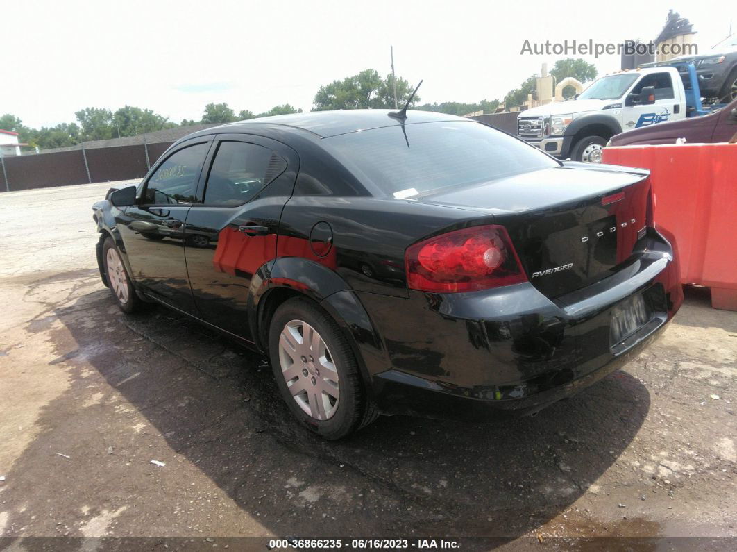 2014 Dodge Avenger Se Black vin: 1C3CDZAG4EN182740