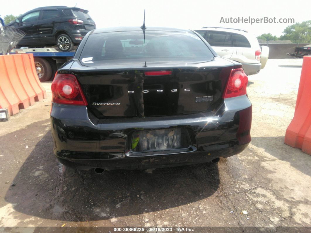 2014 Dodge Avenger Se Black vin: 1C3CDZAG4EN182740