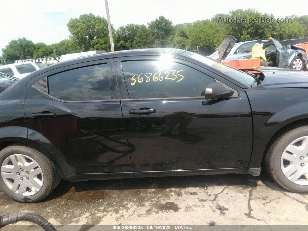 2014 Dodge Avenger Se Black vin: 1C3CDZAG4EN182740