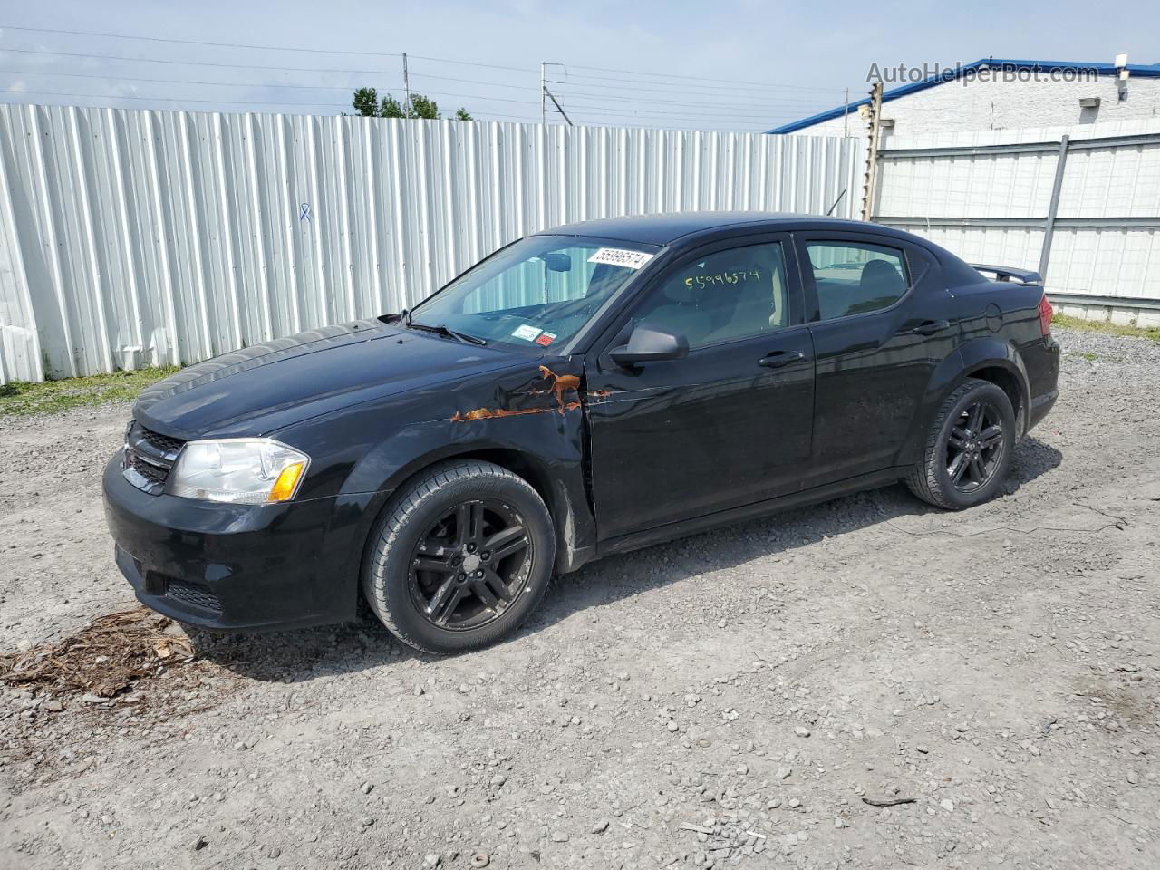 2014 Dodge Avenger Se Black vin: 1C3CDZAG4EN232942