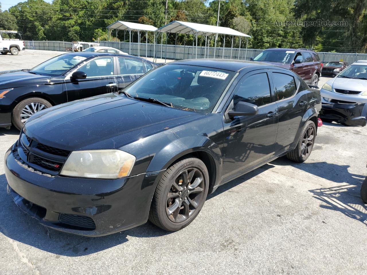 2014 Dodge Avenger Se Black vin: 1C3CDZAG5EN133174