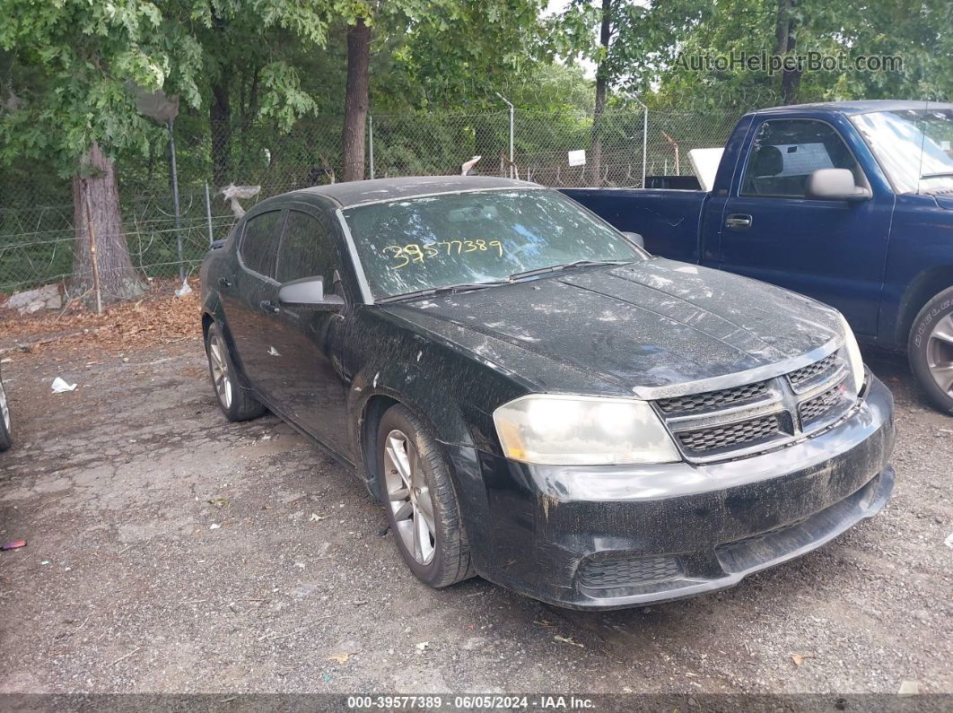 2014 Dodge Avenger Se Black vin: 1C3CDZAG5EN139542