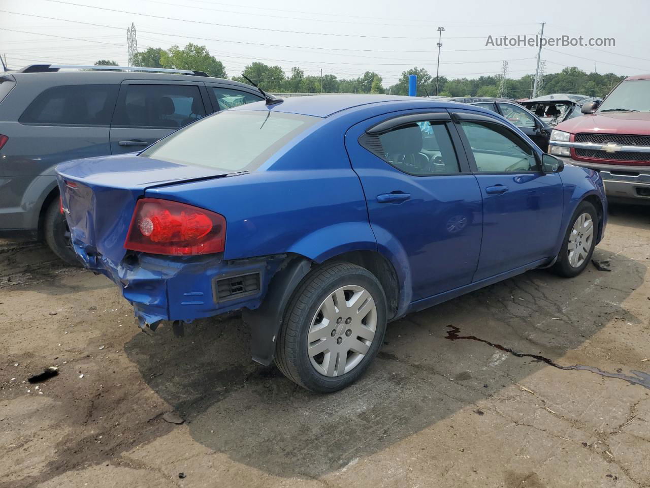 2014 Dodge Avenger Se Blue vin: 1C3CDZAG6EN189172