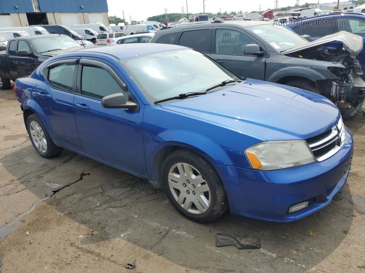 2014 Dodge Avenger Se Blue vin: 1C3CDZAG6EN189172