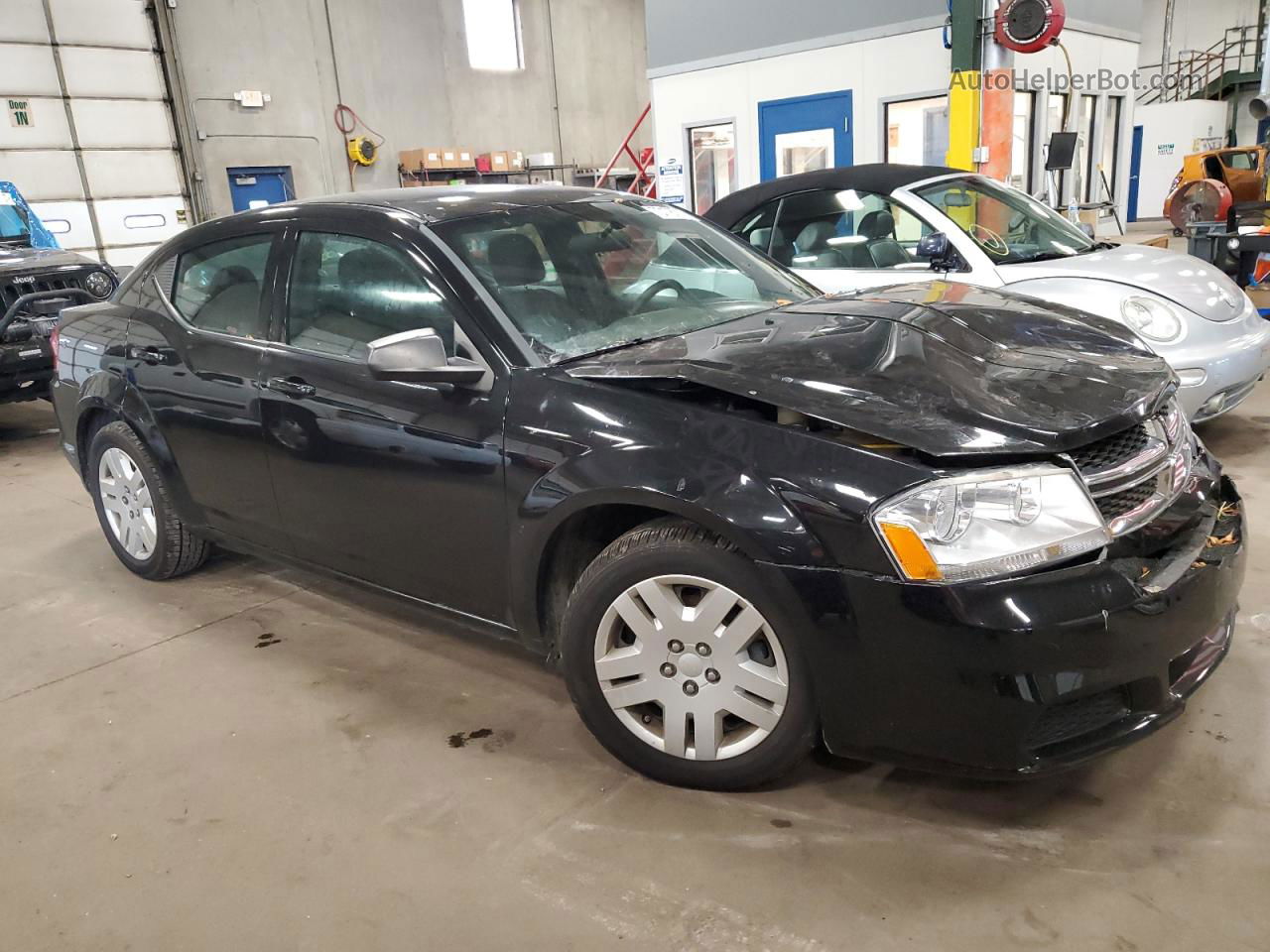 2014 Dodge Avenger Se Black vin: 1C3CDZAG6EN193660