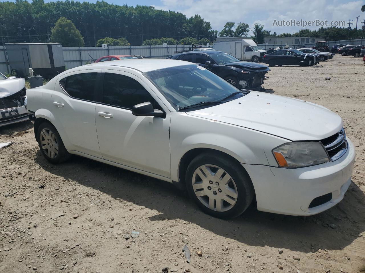 2014 Dodge Avenger Se White vin: 1C3CDZAG7EN218999