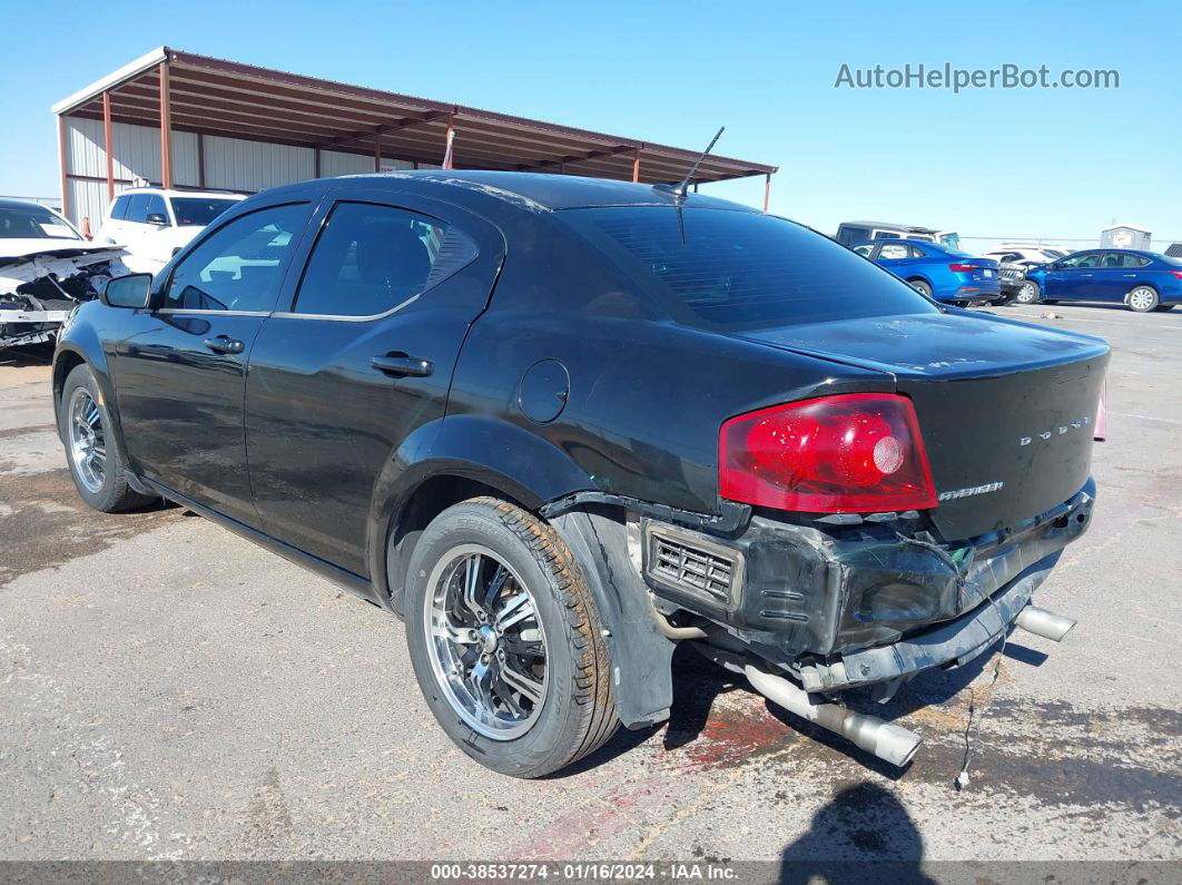 2014 Dodge Avenger Se Black vin: 1C3CDZAG8EN108592